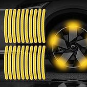ieftine Autocolante de Mașină-20 buc autocolant reflectorizant pentru butucul roții mașinii benzi reflectorizante pentru janta anvelopei luminoase pentru conducerea nocturnă autocolant pentru roată de motocicletă
