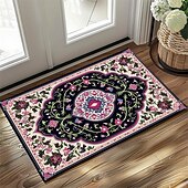 preiswerte Fußmatten-Vintage-Ramadan-Druck, Fußmatte, Fußmatten, waschbare Teppiche, Küchenmatte, rutschfester, ölbeständiger Teppich, Innen- und Außenmatte, Schlafzimmerdekoration, Badezimmermatte, Eingangsteppich