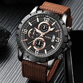 cheap Quartz Watches-Men&#039;s 4pcs/Set Quartz Watch for Men Analog Quartz Retro Stylish Chronograph Alloy Nylon Sport Style Watches