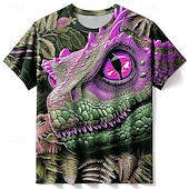  Per uomo Grafico Animale Dinosauro Maglietta Manica Corta maglietta Stampa 3D Girocollo Camicia Designer Casual Sottocultura Sport all'Aperto Ferie Uscire Blu Viola Arancione Primavera & Estate