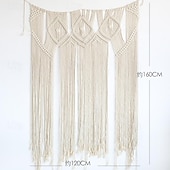 levne Nástěnné tapiserie-macrame závěs na zeď macrame záclonový závěs na okenní dveře boho macrame nástěnný gobelínový dekor se střapcem