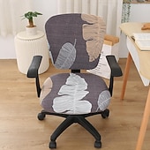 olcso Irodai szék borítója-irodai szék huzat számítógép íróasztal szék huzatok sztreccs spandex pormentes univerzális osztott forgó forgó szék huzatvédő 2 db-os készlet,irodai ajándék nőknek férfiaknak