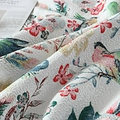economico Copriletti, coperte e completi-Set trapunta con motivo floreale a forma di uccello in cotone 100%, set copriletto copriletto king size per tutte le stagioni, set di biancheria da letto oversize leggero