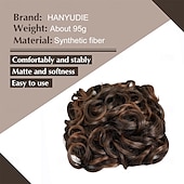 ieftine Meșe-coc dezordonat piesa de par chignon scrunchie piepteni usor elastic piepteni in chignon posturi pentru femei