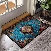 preiswerte Fußmatten-Vintage-Ramadan-Druck, Fußmatte, Fußmatten, waschbare Teppiche, Küchenmatte, rutschfester, ölbeständiger Teppich, Innen- und Außenmatte, Schlafzimmerdekoration, Badezimmermatte, Eingangsteppich