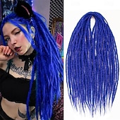 preiswerte Haare häkeln-24-Zoll-Dreadlocks-Verlängerungen, Goddess Locs, Häkelhaar für Frauen, 10 Stränge, handgefertigte Dreadlock-Häkelhaarzöpfe, synthetisch, dünn, 0,6 cm, Hippie, gerade, doppelendige Dreads