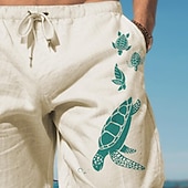 economico Pantaloni casual stampati da uomo-Per uomo Animale Pesce Tartaruga Pantaloni casual Pantaloni Pantaloni Larghi Misura del girovita medio Vacanza Hawaiano All'aperto Abbigliamento casual alla moda Abbigliamento quotidiano Design con