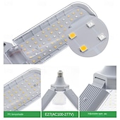 お買い得  電球調光可能-E27 LED 成長ライト、4m スイッチコード付き、36W 3 レベル、太陽のようなフルスペクトル屋内成長ライト、植物用ブラックライト、ホワイト、レッド、ブルー、レッド UV、パープル UV 付きアップグレード版、1 個
