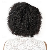 economico Parrucche di capelli veri senza cuffia-parrucche corte afro ricci crespi pixie cut per le donne capelli umani remy malese parrucche per capelli umani a densità 150% parrucca fatta a macchina