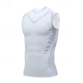 levne Tílka na cvičení-Pánské Bez rukávů Fitness Tank Nádrž Tílka Tričkový Bez rukávů Posilovna Sport Běžné / Denní Prodyšné Měkké Barevné bloky Vodní modrá Světle šedá Sportovní oděvy Polyester Módní Základní