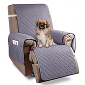 cheap Sofa Cover-Recliner Covers Nonslip Recliner Chair Covers for Reclining Chair with Pockets, Quilted Thick Recliner Slipcovers for Pets and Kids