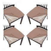 cheap Dining Chair Cover-4 Pcs Stretch Jacquard Seat Covers for Dining Room  Chair Cushion Cover, Removable Washable Dining Chair Covers Anti-Dust Dining Room Chair Covers Seat Cushion Slipcovers