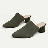 levne Dámské boty pro volný čas-Dámské Podpatky Sandály Pantofle Větší velikosti Boty Flyknit Venkovní Práce Denní Proužky Kačenka Palec do špičky Klasické Na běžné nošení Pohodlné Chůze Úplet Povaleč Černá Červená Modrá
