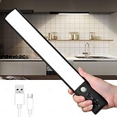 levne osvětlení skříně-osvětlení pod skříňkou 100 diod pohybového senzoru osvětlení skříně 4200 mAh dobíjecí baterie pultová světla tříbarevné stmívatelné přenosné jasné noční světlo do kuchyňské šatní skříně