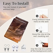 お買い得  オーシャンビーチのタペストリー-壁のタペストリーアートの装飾毛布カーテンピクニックテーブルクロスぶら下げ家の寝室のリビングルーム寮の装飾風景ビーチ海海波日の出日没バラ色の雲