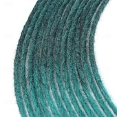 billige Hårfletter-dreadlock extensions 1b/grønn dreads extensions hekle loc extensions syntetiske dreadlock extensions clip in dreadlocks hair extensions single ended dreadlock heklet hår dread