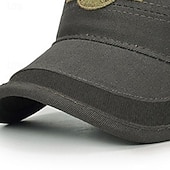 preiswerte Herrenhüte-Unisex Militärmütze Kadettenhut Armeegrün Baumwolle Reise Strand Design Outdoor Urlaub Feste Farbe Einstellbar Modisch