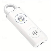 voordelige Persoonlijke bescherming-persoonlijk veiligheidsalarm 130 db zelfverdedigingssirene veiligheid alarm voor vrouwen meisje met sos led licht persoonlijke alarmen sleutelhanger alarm oplaadbare batterij