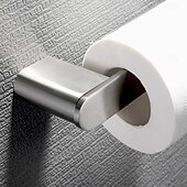 cheap Towel Bars-Bathroom Accessory Set Wall Mounted Brushed Stainless Steel Include Robe Hook Towel Bar Toilet Paper Holder with Mobile Phone Storage Shelf Towel Holder and Roll Paper Shelf 1or 3pcs