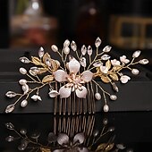 abordables Accessoires de coiffure-peigne à cheveux de mariage doré, peigne à cheveux de mariée, peigne à cheveux en strass, peigne à cheveux en cristal, pince à cheveux de mariage