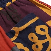 billiga Retro-Herr Harem Långbyxor Sommarbyxor Byxor Strandbyxor Elastisk midja Släpp grenen Djur Färgblock Andningsfunktion Mjuk Fullängd Ledigt Dagligen Kinesisk stil Boho Lös passning Svart Gul Microelastisk