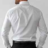 halpa Miesten mekkopaidat-Miesten Pukupaita Painetut paidat Pokeri Katu Käytä töihin Musta Valkoinen Harmaa Pitkähihainen Sänkyjen avaus Kevät kesä Vaatetus Painettu