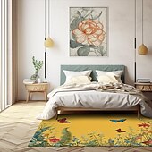 tanie Dywany obszarowe-zielony motyl roślin dywanik mata kuchenna antypoślizgowa olejoodporna mata podłogowa dywanik do salonu kryty mata na zewnątrz wystrój sypialni łazienka mata dywanik wejściowy wycieraczka do drzwi