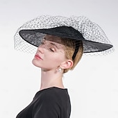 abordables Sombreros de fiesta-sombreros sombreros sombrero de lino sombrero de sol sombrero de velo boda fiesta de té elegante boda con tul tocado sombreros