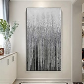 preiswerte Abstrakte Gemälde-handgemaltes Wandkunst-Ölgemälde auf Leinwand – vertikales Gemälde, Wandkunst, abstraktes Gemälde, Einweihungsgeschenk – goldene Striche, Kunstwerk, Originalgemälde für Wohnzimmerdekoration