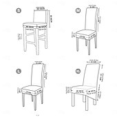 abordables Housse de chaise-1 pièce housse de chaise de salle à manger jacquard extensible, housse de chaise extensible à dossier haut xl housse de chaise tabouret de bar housse de protection de chaise housse de siège avec