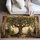 preiswerte Wohn- und Schlafzimmerteppiche-Baum des Lebens, Vintage-Boho-Teppich, Küchenmatte, rutschfeste, ölbeständige Bodenmatte, Wohnzimmerteppich, Innen- und Außenmatte, Schlafzimmerdekoration, Badezimmermatte, Eingangsteppich, Fußmatte