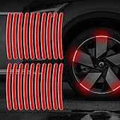ieftine Autocolante de Mașină-20 buc autocolant reflectorizant pentru butucul roții mașinii benzi reflectorizante pentru janta anvelopei luminoase pentru conducerea nocturnă autocolant pentru roată de motocicletă