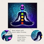 billige boho billedvev-indisk syv chakra meditasjon billedvev yoga studio billedvev romdekorasjoner indre fred veggteppe reiki åndelig helbredende gave
