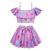 baratos Roupa de natação-Infantil Para Meninas Roupa de Banho Ao ar livre Imprimir Fatos de banho 2-12 anos Verão Modelo A DH16 Tipo C DH18 Seção B DH17