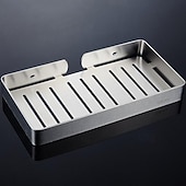 preiswerte Badezimmerregale-Duschregal Seifenschalenhalter Edelstahl Badezimmer Einzelregal hohl modern Wandmontage 1Stk