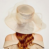 economico Fascinatori &amp; Cappelli-Elegante Retrò Vintage Derby Copricapo Cappello Cappello da chiesa Gentildonna Nobildonna Costume Per donna San Valentino Derby Ricevimento di matrimonio Ascot Adulti Cappello Primavera &amp; Estate