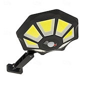 זול פנסי רחוב-אורות סולאריים חיצוניים 168 led 6500k פוד אור מהחשכה ועד עלות השחר, אורות חניה אטומים למים ip66 עם חיישן תנועה