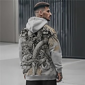 economico felpe 3d da uomo-Per uomo Costumi scheletro Serpente Felpa con cappuccio Felpe Felpa Felpa con cappuccio Manica lunga Felpa con cappuccio Con cappuccio Punk gotico Stampa 3D Feste Per eventi Abbigliamento di strada