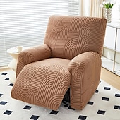 baratos Cadeira Reclinável &amp; Cadeirões-capas de sofá reclináveis jacquard capa de sofá 4 peças conjunto capa de cadeira reclinável, protetor de móveis elástico de elastano capa de sofá macia com fundo elástico
