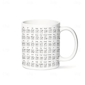 baratos Canecas &amp; Chávenas-Caneca de acorde de guitarra Copo de 400ml com acorde xícara de café de cerâmica branca com design de guitarrista presente perfeito para entusiastas de guitarra iniciantes, ideal para amantes da