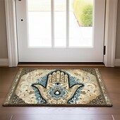 preiswerte Fußmatten-Hamsa-Hand-Ramadan-Fußmatte, Fußmatten, waschbare Teppiche, Küchenmatte, rutschfester, ölbeständiger Teppich, Innen- und Außenmatte, Schlafzimmerdekoration, Badezimmermatte, Eingangsteppich
