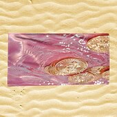 abordables ensembles de serviettes de plage-Serviette de plage à motif pièce d&#039;or, serviettes de plage pour voyage, serviette à séchage rapide pour nageurs, serviettes de plage résistantes au sable pour femmes, hommes, filles, enfants,