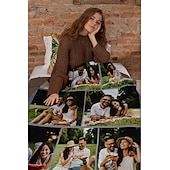 levne Textilie-Přizpůsobená deka personalizované dárky 8 fotografií personalizované dárky pro páry přizpůsobená fotodeka dárky Miluji tě dárek k narozeninám pro manželku manžela přítelkyni přítele domácí mazlíčky