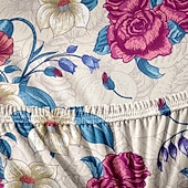 baratos Capa para Cadeira de Jantar-Capas elásticas para assento de cadeira de jantar 1 peça, capas de assento laváveis macias e removíveis com estampa floral para cadeiras de jantar, protetor de capa de assento para sala de jantar