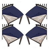 cheap Dining Chair Cover-4 Pcs Stretch Jacquard Seat Covers for Dining Room  Chair Cushion Cover, Removable Washable Dining Chair Covers Anti-Dust Dining Room Chair Covers Seat Cushion Slipcovers