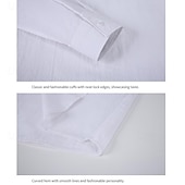 cheap Business Casual-Men&#039;s Shirt Linen Shirt Chinese Collar Shirt Mandarin Collar Shirt Summer Shirt Beach Shirt Plain Vacation Street Black White Yellow Pink Long Sleeve Band Collar Summer Clothing Apparel Front Pocket