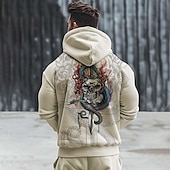 economico felpe 3d da uomo-Per uomo Costumi scheletro Serpente Felpa con cappuccio Felpe Felpa Felpa con cappuccio Manica lunga Felpa con cappuccio Con cappuccio Punk gotico Stampa 3D Feste Per eventi Abbigliamento di strada