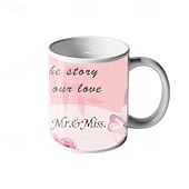 זול מתנת חתונה-פינת קפה עם תמונה מותאמת אישית - מתנת חתונה עבור זוגות מתנת חג המולד למשפחה ספלים מקרמיקה 11oz