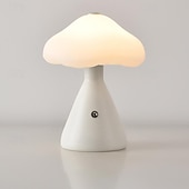 baratos Candeeiros de mesa-Lâmpada de cogumelo regulável portátil para quarto, lâmpada de cabeceira led com carregamento usb, luz noturna sem fio para decoração de casa
