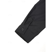 billiga midi svart klänning-skjortklänning för kvinnor fritidsklänning skiftklänning midiklänning utomhus vinterklänning daglig polyester elegant ledig skjortkrage ficka rullad manschett långärmad sommar vinter höst vår 2023 lös passform röd